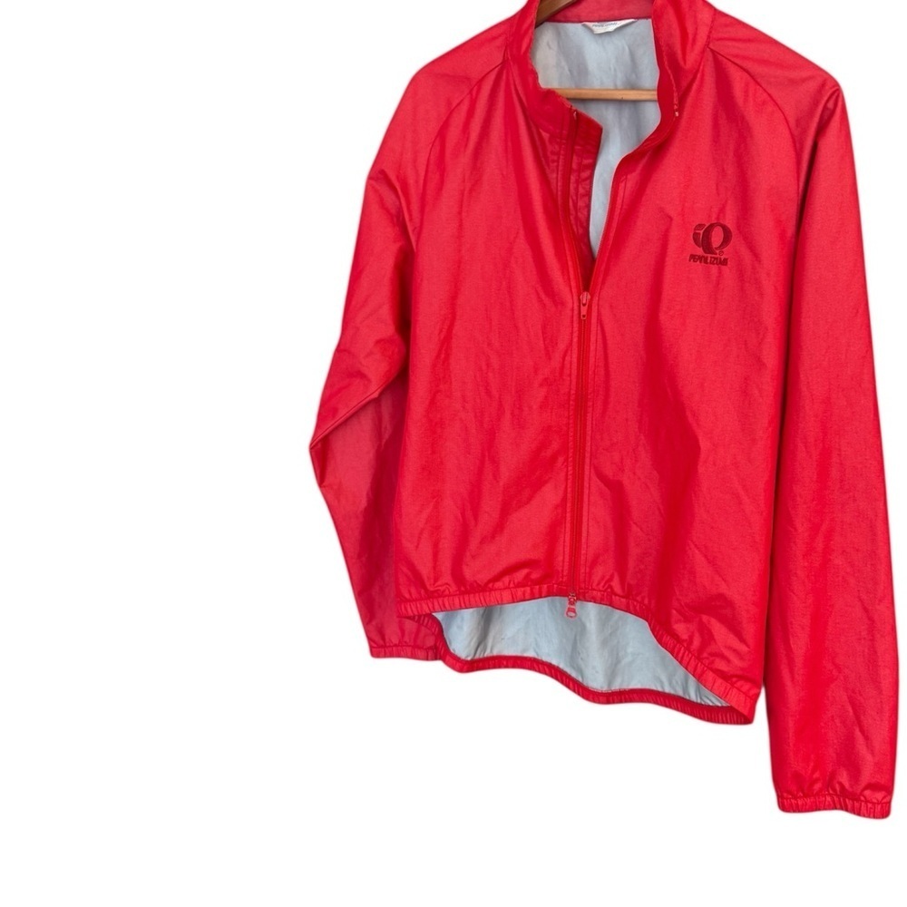 Men’s (Unisex) L vintage Pearl Izumi Vibrant Red Windbreaker great vintage cond
